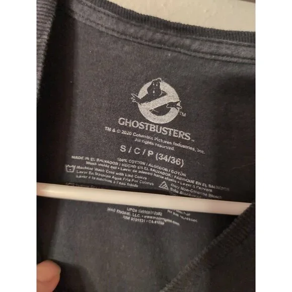 Ghostbusters Graphic T Shirt Men's Size S Black Cotton Crew Neck - Picture 3 of 6